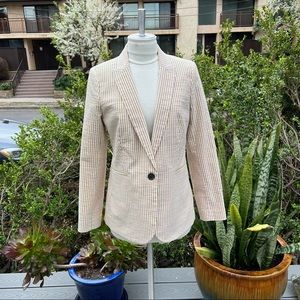 J. CREW Parke Blazer Style J3536 Seersucker Multi Colored Stripe Women’s Size 6